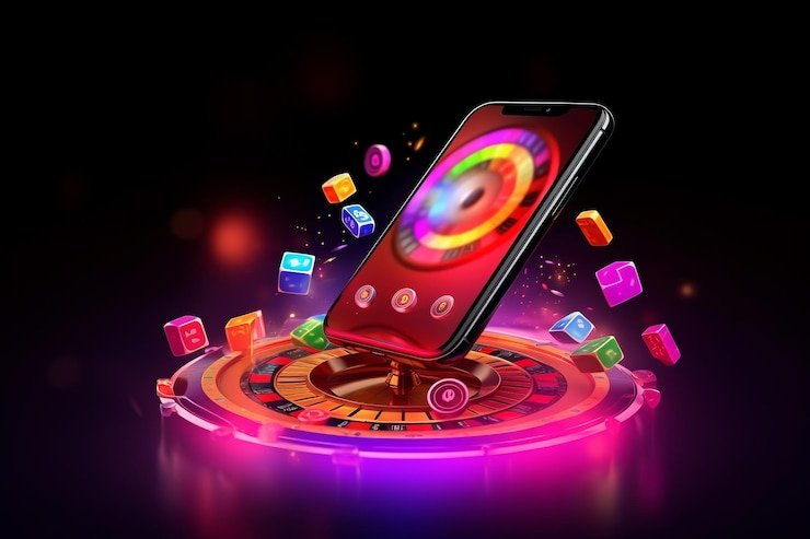 Layar meja kasino dealer langsung musang123 di perangkat mobile menampilkan blackjack dan roulette
